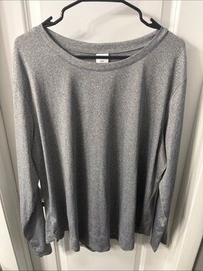 Grey Long-Sleeve Crew Tee